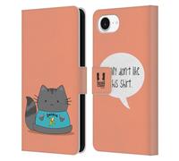Head Case Designs Shirt Wilbur The Cat Leather Wallet Case Compatible With Apple iPhone 16e