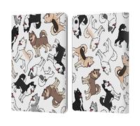 Head Case Designs Siberian Husky Dog Breed Patterns Leather Wallet Case Compatible With Apple iPad Air 13 2024/2025