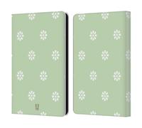 Head Case Designs Simple Print French Country Patterns Leather Wallet Case Compatible With Amazon Kindle Paperwhite 6