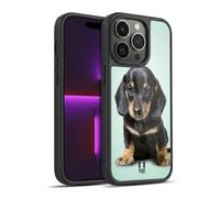 Head Case Designs Sitting Dachshund Puppy Popular Dog Breeds Gel Armour Case [Military Grade Protection] Compatible With Apple iPhone 14 Pro
