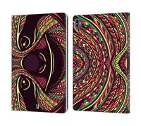 Head Case Designs Sloth Aztec Animal Faces 2 Leather Wallet Case Compatible With Apple iPad Pro 13 M4 2024