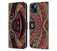 Head Case Designs Sloth Aztec Animal Faces 2 Leather Wallet Case Compatible With Apple iPhone 15 Plus