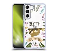 Head Case Designs Sloth Spirit Animal Illustrations Gel Case [Military Grade Protection] Compatible With Samsung Galaxy S22 5G