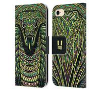 Head Case Designs Snake Aztec Animal Faces Leather Wallet Case Compatible With Apple iPhone 7/8 / SE 2020 & 2022