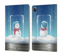 Head Case Designs Snowman Christmas In Jars Leather Wallet Case Compatible With Apple iPad Pro 11 2020/2021 / 2022