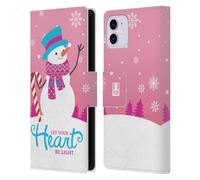 Head Case Designs Snowman Christmas Tidings Leather Wallet Case Compatible With Apple iPhone 11
