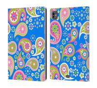 Head Case Designs Sublime Delusion Colourful Paisley Leather Wallet Case Compatible With Apple iPad Pro 11 M4 2024