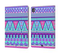 Head Case Designs Sugar-Coated Aztec Candy Tribal Leather Wallet Case Compatible With Apple iPad Pro 13 M4 2024