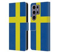Head Case Designs Sweden Swedish Sverige Nordic Football World Flags Group 2 Leather Wallet Case Compatible with Samsung Galaxy S25 Ultra
