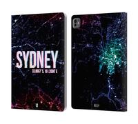 Head Case Designs Sydney City Lights Leather Wallet Case Compatible With Apple iPad Pro 13 M4 2024