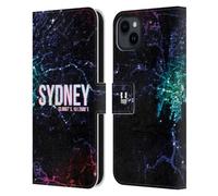 Head Case Designs Sydney City Lights Leather Wallet Case Compatible With Apple iPhone 15 Plus