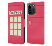 Head Case Designs Telephone Booth London Best Leather Wallet Case Compatible With Apple iPhone 15 Pro