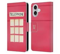 Head Case Designs Telephone Booth London Best Leather Wallet Case Compatible With Apple iPhone 16