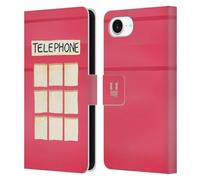 Head Case Designs Telephone Booth London Best Leather Wallet Case Compatible With Apple iPhone 16e