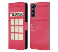 Head Case Designs Telephone Booth London Best Leather Wallet Case Compatible With Samsung Galaxy S21 FE 5G