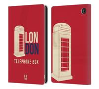 Head Case Designs Telephone Box London Best Leather Wallet Case Compatible With Amazon Fire 7 2022