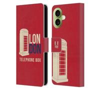 Head Case Designs Telephone Box London Best Leather Wallet Case Compatible With Apple iPhone 17