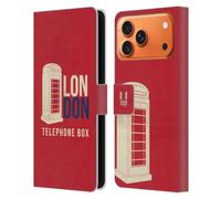 Head Case Designs Telephone Box London Best Leather Wallet Case Compatible With Apple iPhone 17 Pro Max