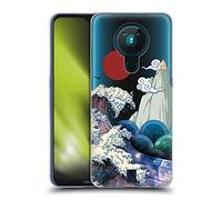 Head Case Designs The Great Surf Galaxy Waves Soft Gel Case and Matching Wallpaper Compatible With Nokia 5.3