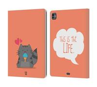 Head Case Designs The Life Wilbur The Cat Leather Wallet Case Compatible With Apple iPad Pro 13 M4 2024
