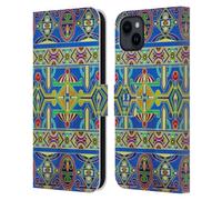 Head Case Designs Tibet Temple Drum Tibetan Pattern Leather Wallet Case Compatible With Apple iPhone 15 Plus