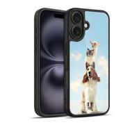 Head Case Designs Totem Animals On Rope Funny Animals Gel Armour Case [Military Grade Protection] Compatible With Apple iPhone 16