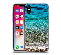 Head Case Designs Transparent Seawaves Beautiful Beaches Soft Gel Case [Military Grade Protection] Compatible With Apple iPhone X/iPhone XS
