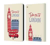 Head Case Designs Travel London Best Leather Wallet Case Compatible With Apple iPad Air 2 (2014)