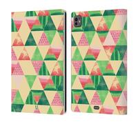 Head Case Designs Triangle Slices Watermelon Prints Leather Wallet Case Compatible With Apple iPad Pro 11 M4/M5 2024/2025