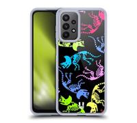 Head Case Designs Tricera Neon Dino Fossil Patterns Gel Case [Military Grade Protection] Compatible With Samsung Galaxy A23 / 5G (2022)