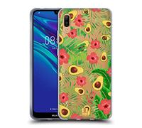 Head Case Designs Tropical Avocado Prints Soft Gel Case and Matching Wallpaper Compatible With Huawei Y6 Pro (2019)