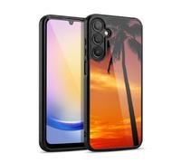 Head Case Designs Tropical Sunset Under The Red Sky Beautiful Beaches Gel Armour Case [Military Grade Protection] Compatible With Samsung Galaxy A25 5G