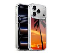 Head Case Designs Tropical Sunset Under The Red Sky Beautiful Beaches Gel Case [Military Grade Protection] Compatible with Apple iPhone 17 Pro and Compatible with MagSafe