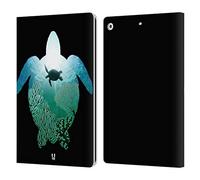 Head Case Designs Turtle Animal Double Exposure Leather Wallet Case Compatible With Apple iPad 10.2 2019/2020/2021