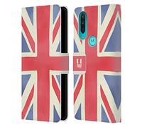 Head Case Designs Union Jack London Best Leather Wallet Case Compatible With Oppo A54 5G