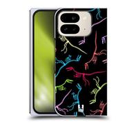 Head Case Designs Veloci Neon Dino Fossil Patterns Hard Back Case Compatible With Google Pixel 9 Pro Fold