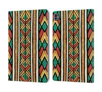 Head Case Designs Vertical Egyptian Print Ethnic Line Art Leather Wallet Case Compatible With Apple iPad Pro 13 M4 2024