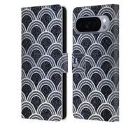 Head Case Designs Wave Scales Textured Art Deco Patterns Leather Wallet Case Compatible With Google Pixel 10 Pro XL