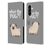 Head Case Designs What Grey Piper The Pug Leather Wallet Case Compatible With Samsung Galaxy A56 5G