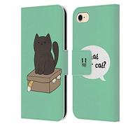 Head Case Designs What Other Cat Ceiling Cat Vs Basement Cat Leather Wallet Case Compatible With Apple iPhone 7/8 / SE 2020 & 2022