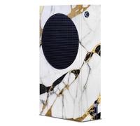 Head Case Designs White, Gold, and Black Marble Game Console Wrap Case Cover Compatible With Xbox Series S Console