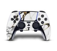 Head Case Designs White, Gold, and Black Marble Vinyl Sticker Gaming Skin Decal Cover Compatible With Sony PlayStation 5 PS5 DualSense Edge Controller