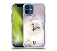 Head Case Designs White Ragdoll Cat Popular Cat Breeds Gel Case [Military Grade Protection] Compatible with Apple iPhone 12 Mini and Compatible with MagSafe