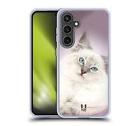Head Case Designs White Ragdoll Cat Popular Cat Breeds Gel Case [Military Grade Protection] Compatible with Samsung Galaxy S24 FE and Compatible with MagSafe