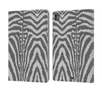 Head Case Designs with Zebra Floral Camo Print Leather Wallet Case Compatible With Apple iPad Pro 13 M4 2024