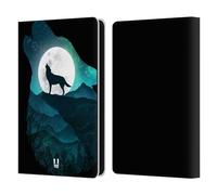 Head Case Designs Wolf Animal Double Exposure Leather Wallet Case Compatible With Kindle Paperwhite 5 (2021)
