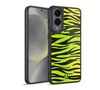 Head Case Designs Yellow Green with Zebra Mad Prints Gel Armour Case [Military Grade Protection] Compatible With Samsung Galaxy S25 Edge