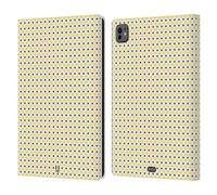 Head Case Designs Yellow Polka Dots Busy Bee Patterns Leather Wallet Case Compatible With Apple iPad Pro 11 M4 2024