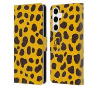 Head Case Designs Yellow Spots Mad Print 2 Leather Wallet Case Compatible With Samsung Galaxy S24+ 5G