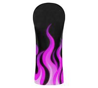 Head Covers for Golf Clubs Flowing Fire Giraffe Bright Purple Wood